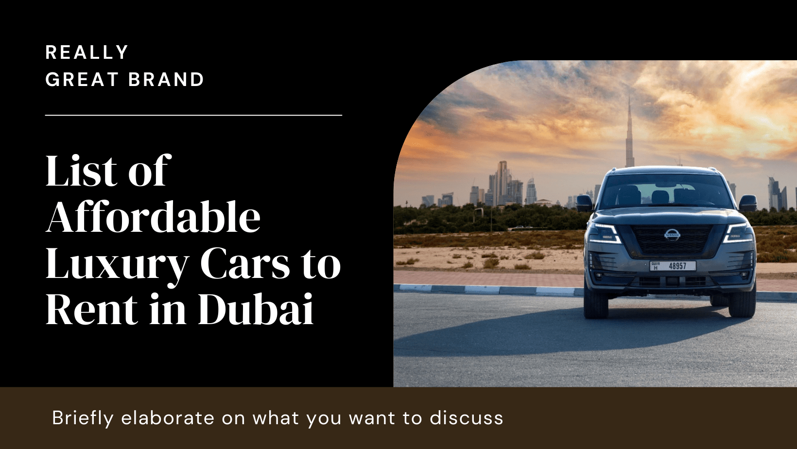 Liste des voitures de luxe abordables à louer à Dubaï