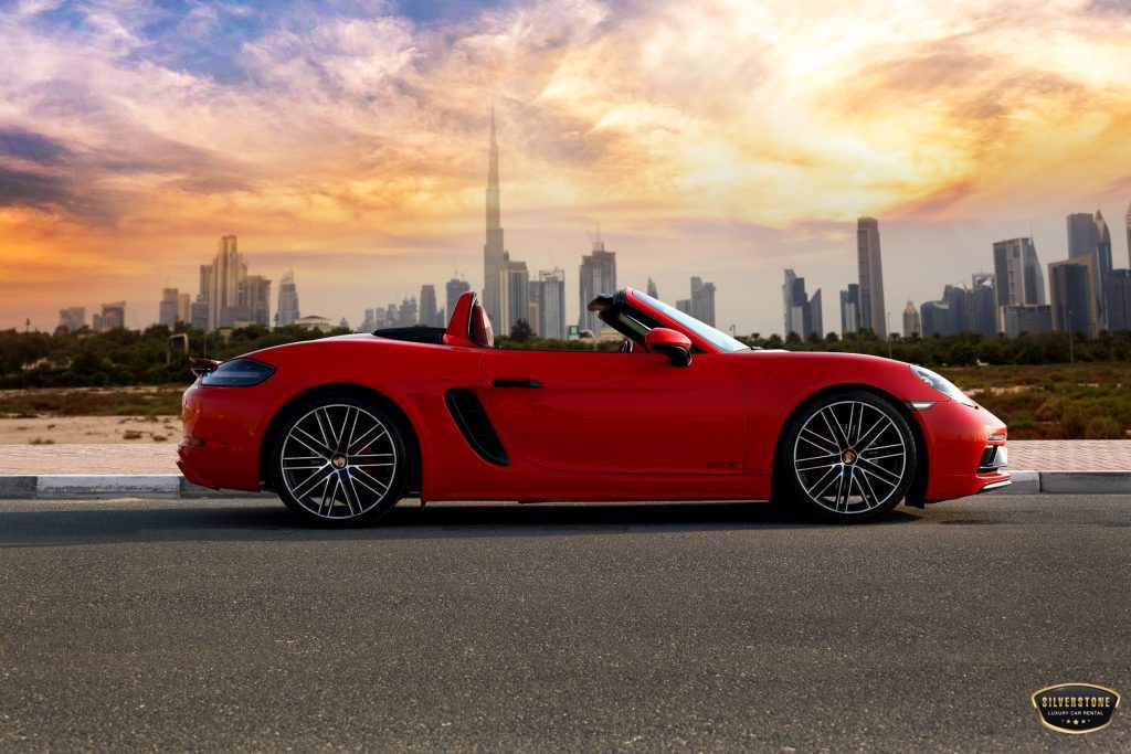 Rent Porsche Boxster in Dubai Side