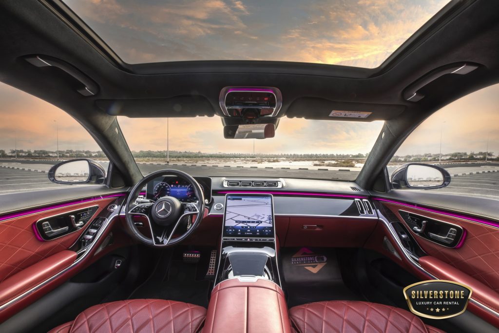 Rent Mercedes Benz S500 in Dubai Inside