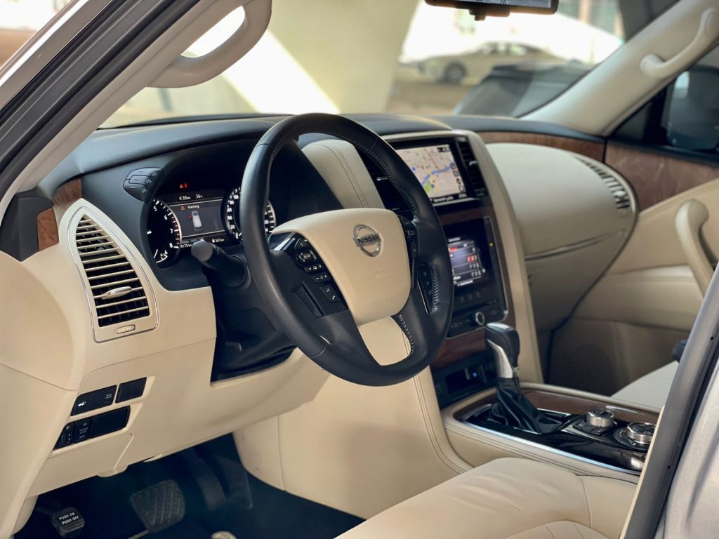 Rent Nissan Patrol in Dubai interior