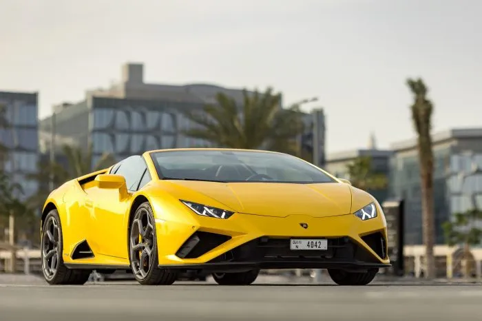 Rent Lamborghini Huracan Evo Yellow in Dubai